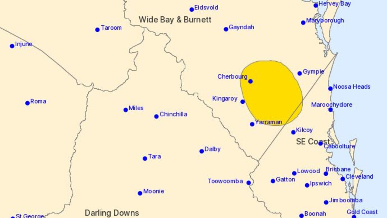 The updated storm warning, issued at 7.31pm.