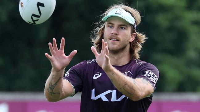 Blake Mozer, Brisbane Broncos training, Red Hill. Picture: Liam Kidston