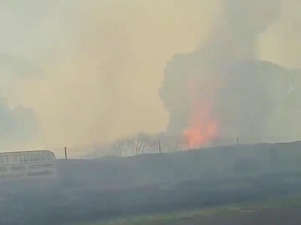 Residents in the area are being warned about smoke. Picture: 9 News Adelaide
