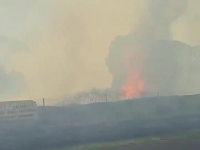 Residents in the area are being warned about smoke. Picture: 9 News Adelaide