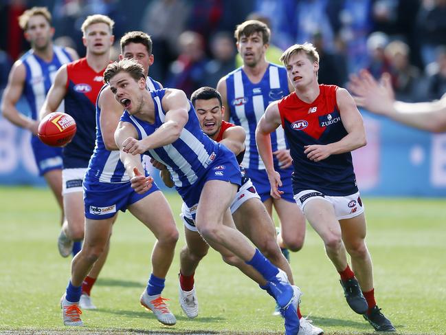 North Melbourne will no longer host Melbourne at Blundstone Arena on August 9 after the Premier kept the state’s borders closed. Picture: Matt Thompson