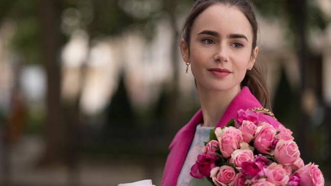 Lilly Collins was nominated for Emily In Paris at the Golden Globes. Picture: Netflix