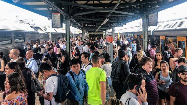 Sydney ground to a halt this week as Sydney Trains faced massive delays. Picture: Nicholas Eagar