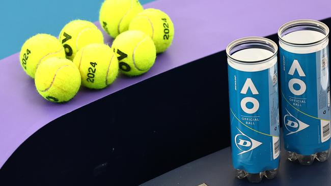 Balls to be used at the Australian Open (Photo by Jeremy Ng/Getty Images)