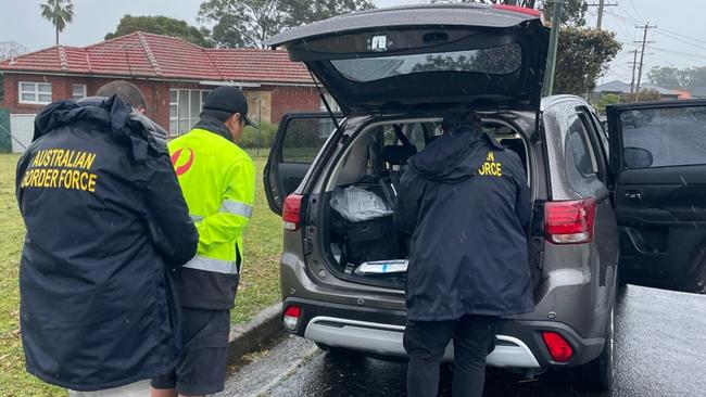 A man posing as an Australia Post delivery worker has been one of five arrested over his alleged involvement in an Asian crime gang. Picture: Australian Border Force