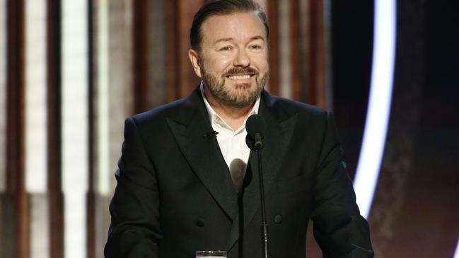 Ricky Gervais at the Golden Globe Awards in Beverly Hills, California. Picture: AP