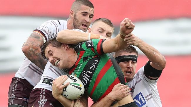 The Rabbitohs lead from start to finish.