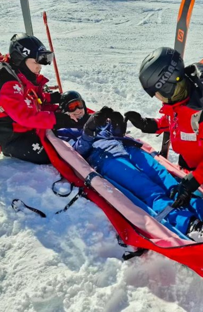 Cate Campbell took a trip down the slopes in a 'body bag'.