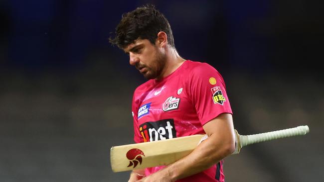 Moises Henriques was fined for an on-air slip up earlier this season. (Photo by Mike Owen/Getty Images)