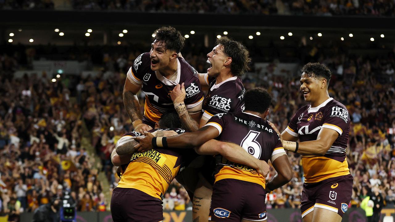 The Broncos are off to their first grand final since 2015, after a dominant display against the Warriors. Picture: NRL Imagery