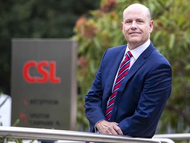 16/02/2022 CSL CEO Paul Perreault ahead of delivering the company's financial results. . Aaron Francis/The Australian