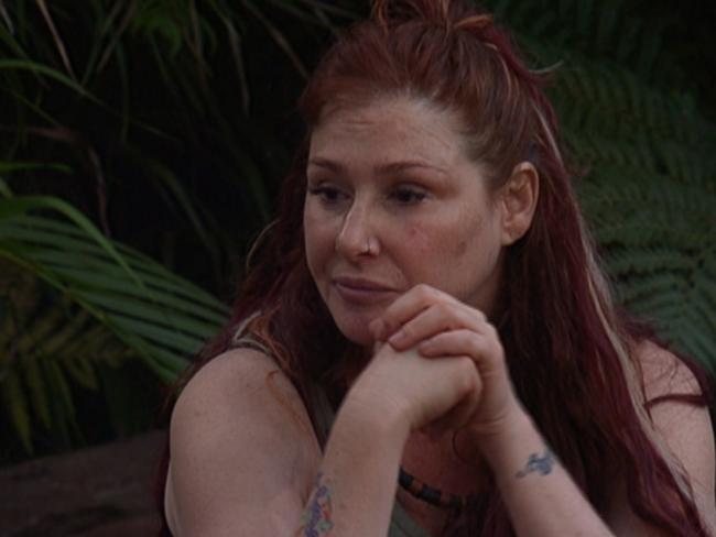 Screen shots of 80s pop singer Tiffany on I'm A Celebrity ... Get Me Out Of Here! Supplied: Ten