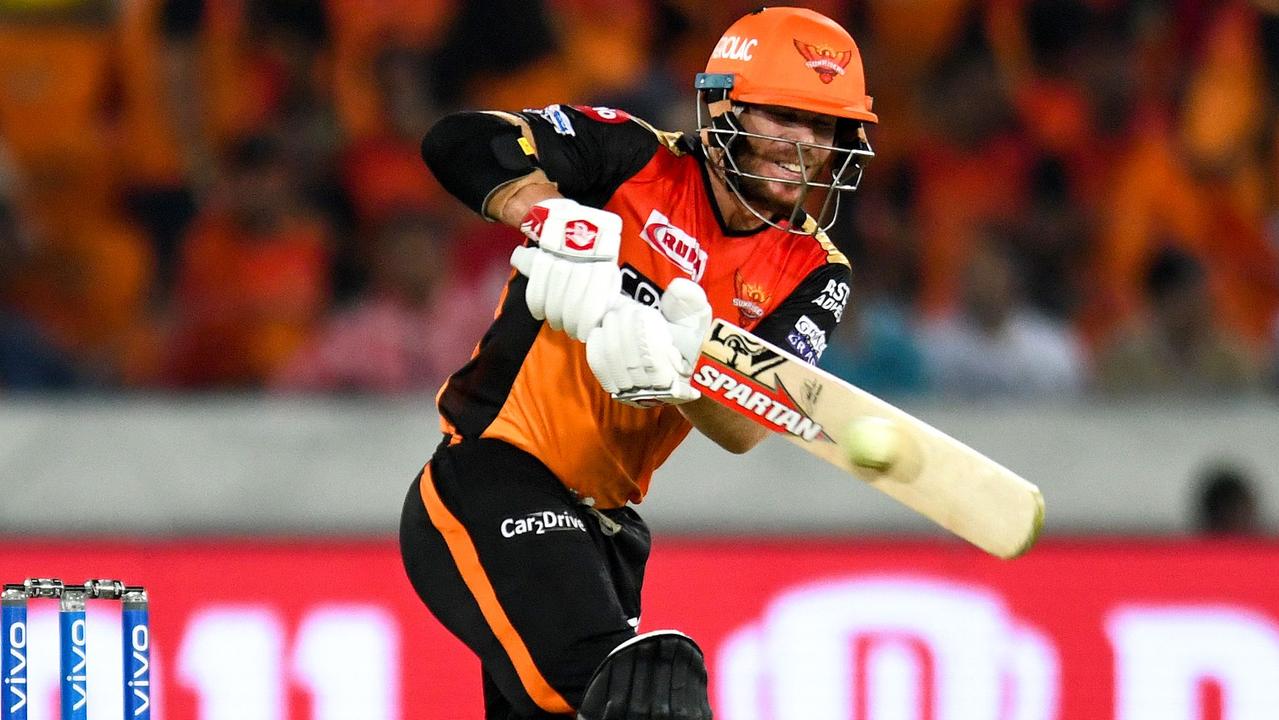 David Warner in action for Sunrisers Hyderabad.