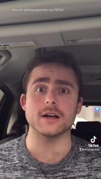 Man's TikTok on English language goes viral