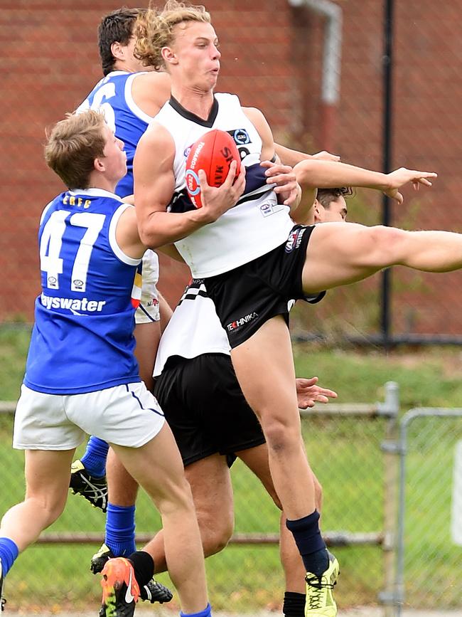 Joel Naylor marks for Northern Knights in the TAC Cup.