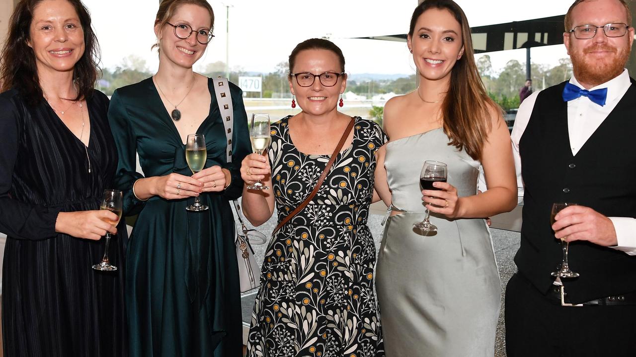 Katrina Keating, Regina Dodd, Kath Nash, Bianca Cunha and David Everitt at the Gympie Chamber of Commerce Business Awards. Picture: Patrick Woods