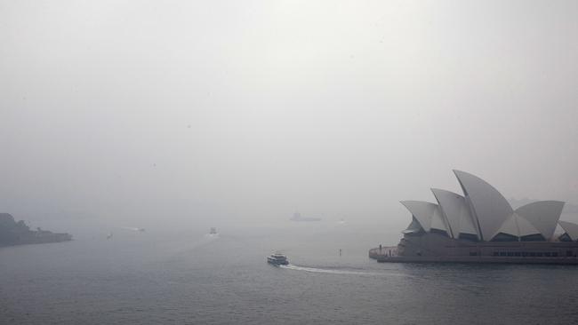 This is not the view of Sydney Harbour and the Sydney Opera House that tourists want to see. Picture: Getty Images