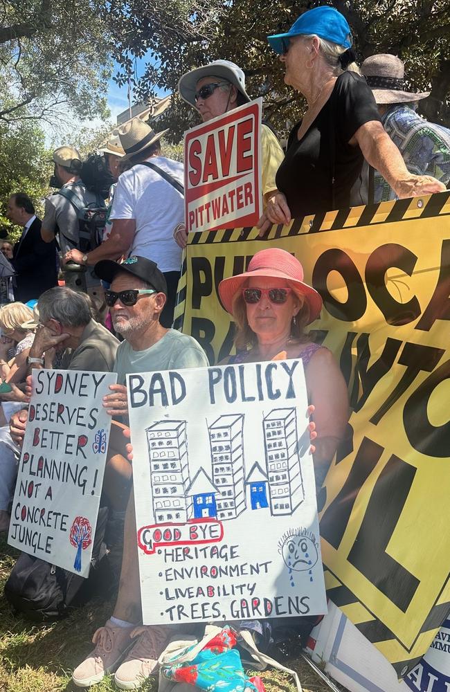 Community groups from all over Sydney stormed the Domain, outside NSW parliament, to protest the housing reforms. Picture: NCA NewsWire