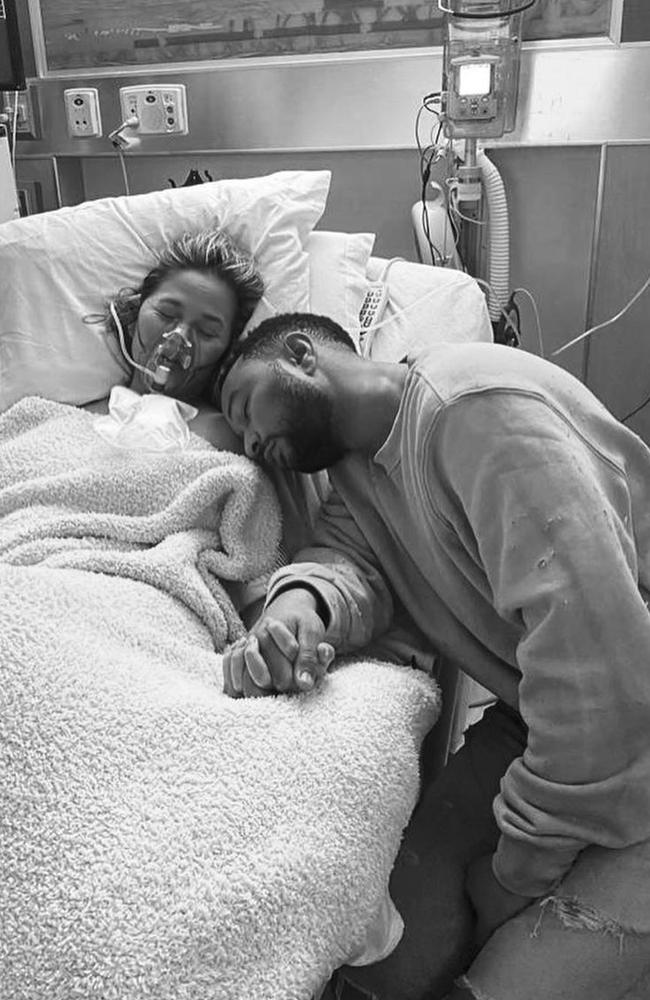 Chrissy Teigen and John Legend shared the news of their miscarriage via Instagram. Picture: supplied