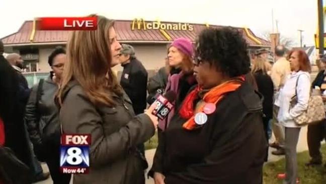 Protests Held Over Fast Food Wages