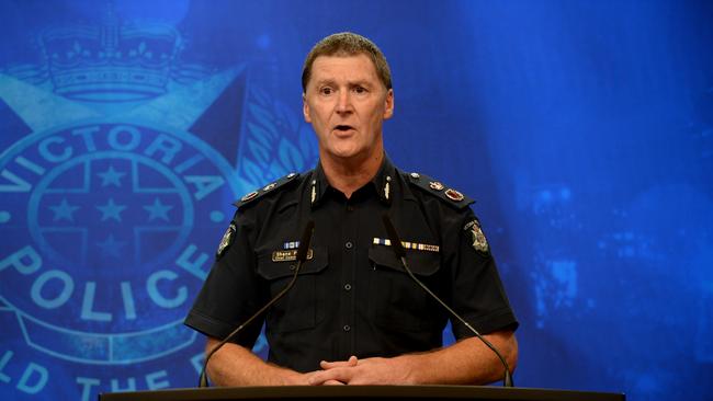 Victoria Police Chief Commissioner Shane Patton said the 65-year old man had been a person of interest for many years and warrants had been out for his arrest for two charges of murder and one of rape. Picture: NewsWire / Andrew Henshaw