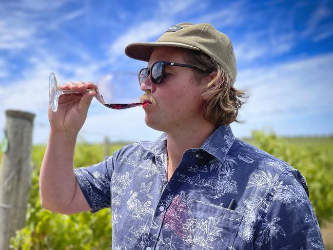 SA winemaker Riley Harrison of Harrison Wines. Picture: Jon Burke