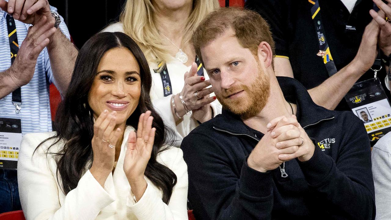 Meghan and Harry at Invictus Games in The Hague on April 17, 2022. Picture: Sem van der Wal/ANP/AFP/Netherlands OUT