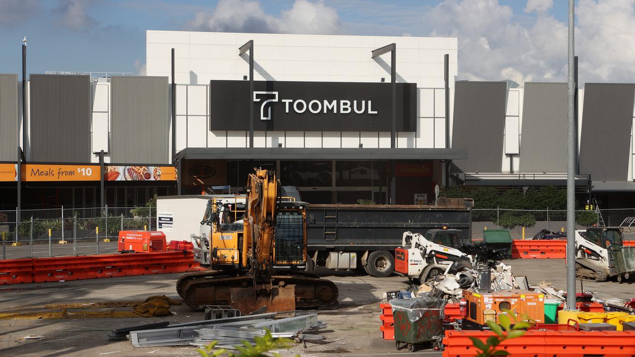 Work at the Toombul Shopping Centre after the floods.