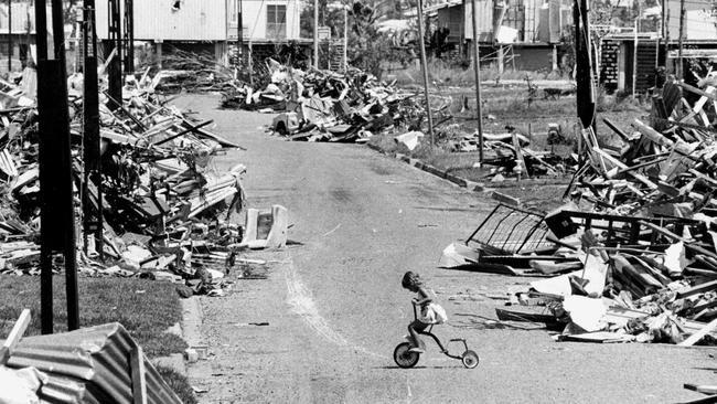 Darwin. Nearly four months after Cyclone Tracy struck in April 1975.