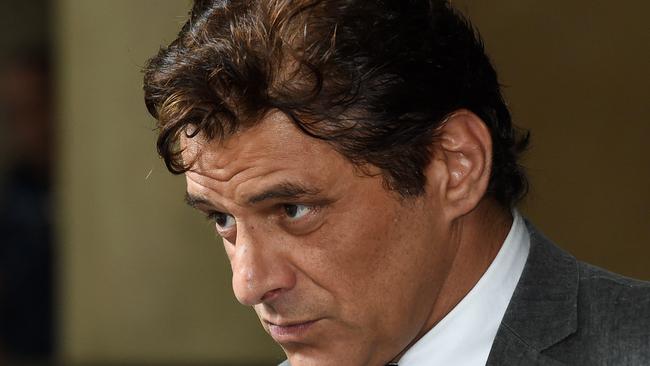 Vince Colosimo outside Melbourne Magistrates’ Court during a court appearance. Picture: Josie Hayden