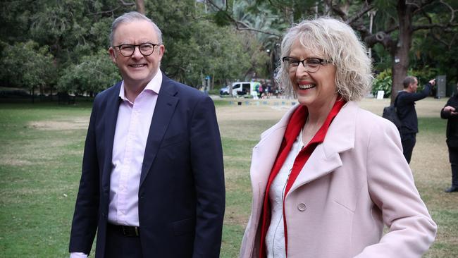 Prime Minister Anthony Albanese and Labor candidate for Brisbane, Madonna Jarrett. Picture: NewsWire/ Liam Kidston