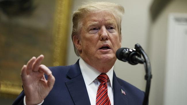 Donald Trump has slammed the “crazy” Democrats’. inquiry into corruption claims. Picture: AP.