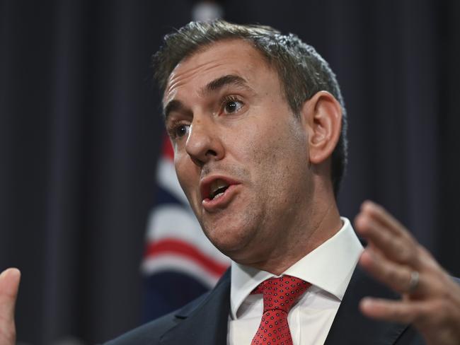 CANBERRA, AUSTRALIA, NewsWire Photos. MARCH 6, 2024: Federal Treasurer Jim Chalmers holds a press conference at Parliament House in Canberra. Picture: NCA NewsWire / Martin Ollman