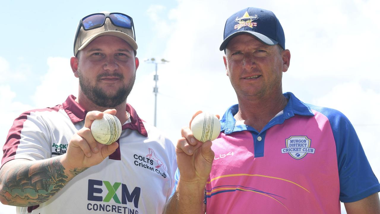 Cricket Finals – Colts captain Guy Preston and Murgon captain Ashley Sippel face off in the first week of finals