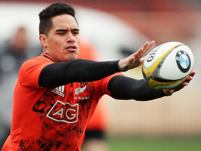 All Blacks halfback Aaron Smith at training in Sydney this week.