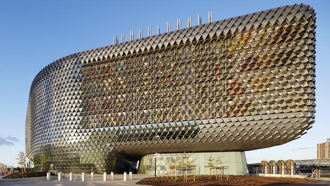 The eye-catching SAHMRI building in North Terrace. Picture: Peter Clark Photography.