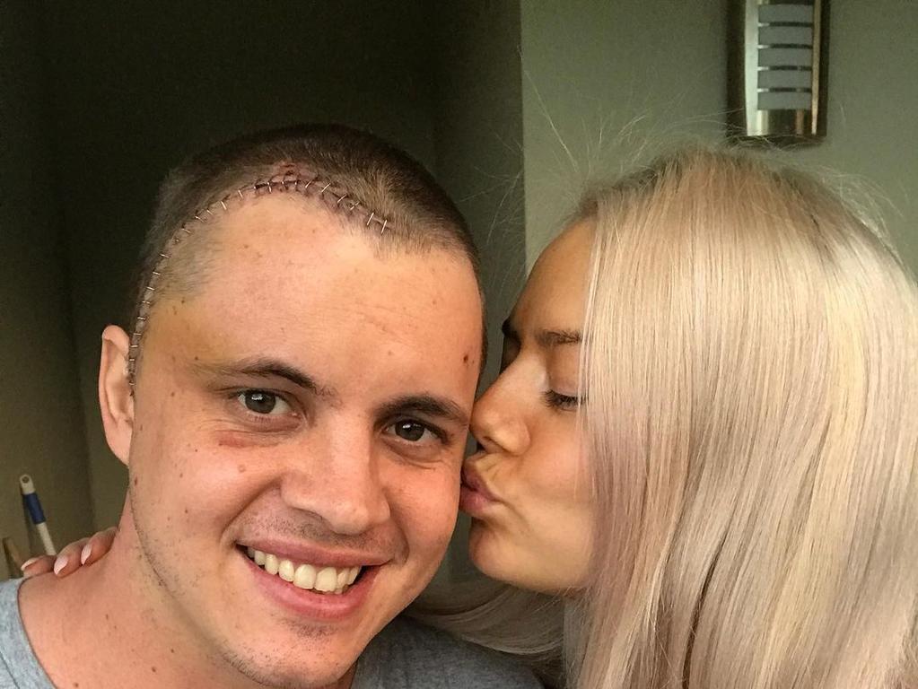 His girlfriend Tahnee has remained by his side throughout his cancer journey.