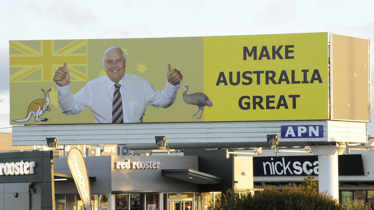 Until this point, Dr Hughes said Clive Palmer took a more positive approach to his advertisements.