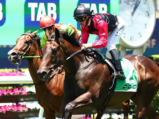 SYDNEY, AUSTRALIA - DECEMBER 30: Sam Clipperton riding Gallant Star wins Race 2 TAB Highway Handicap during Sydney Racing at Royal Randwick Racecourse on December 30, 2023 in Sydney, Australia. (Photo by Jeremy Ng/Getty Images)