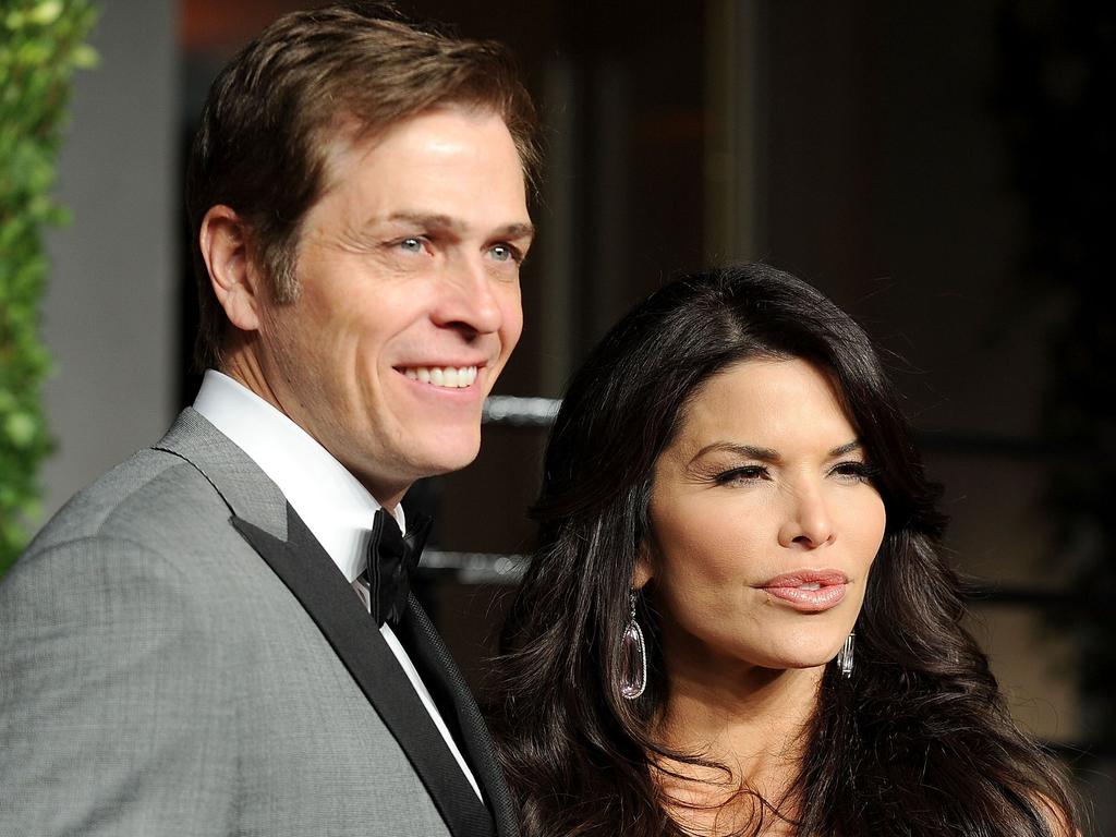 Patrick Whitesell and Lauren Sanchez at the Vanity Fair Oscar party in 2011. Picture: AFP