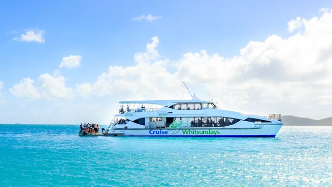 Cruise Whitsundays has cancelled a numbers of tours and boat transfers to the Whitsunday Islands amid workers industrial action. Picture: Cruise Whitsundays