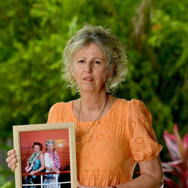 Townsville woman Corrie Petersen, with a picture of her and her mother on a cruise to Hawaii in 2016, is the daughter of Irene who was one of the first to use the Voluntary Assisted Dying service. Picture: Evan Morgan