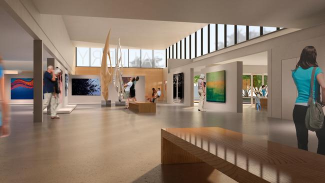 A render of the new art gallery Moreton Bay Regional Council plans to build at Redcliffe. 