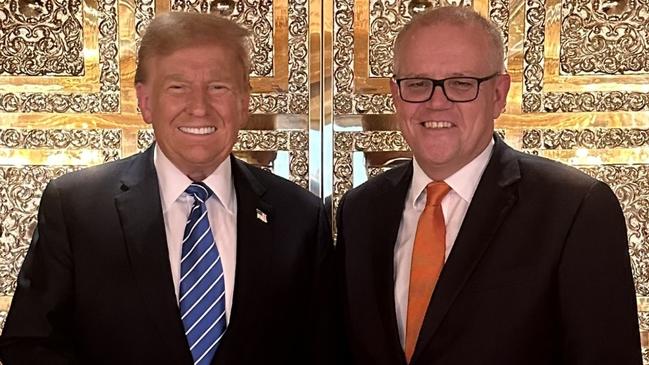 Scott Morrison with Donald Trump in New York. Picture: X.