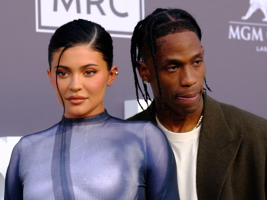 Kylie Jenner, with Travis Scott, lost a battle to trademark the name Kylie. Picture: AFP