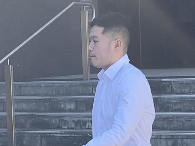 Brayden Nguyen outside of Liverpool Local Court.