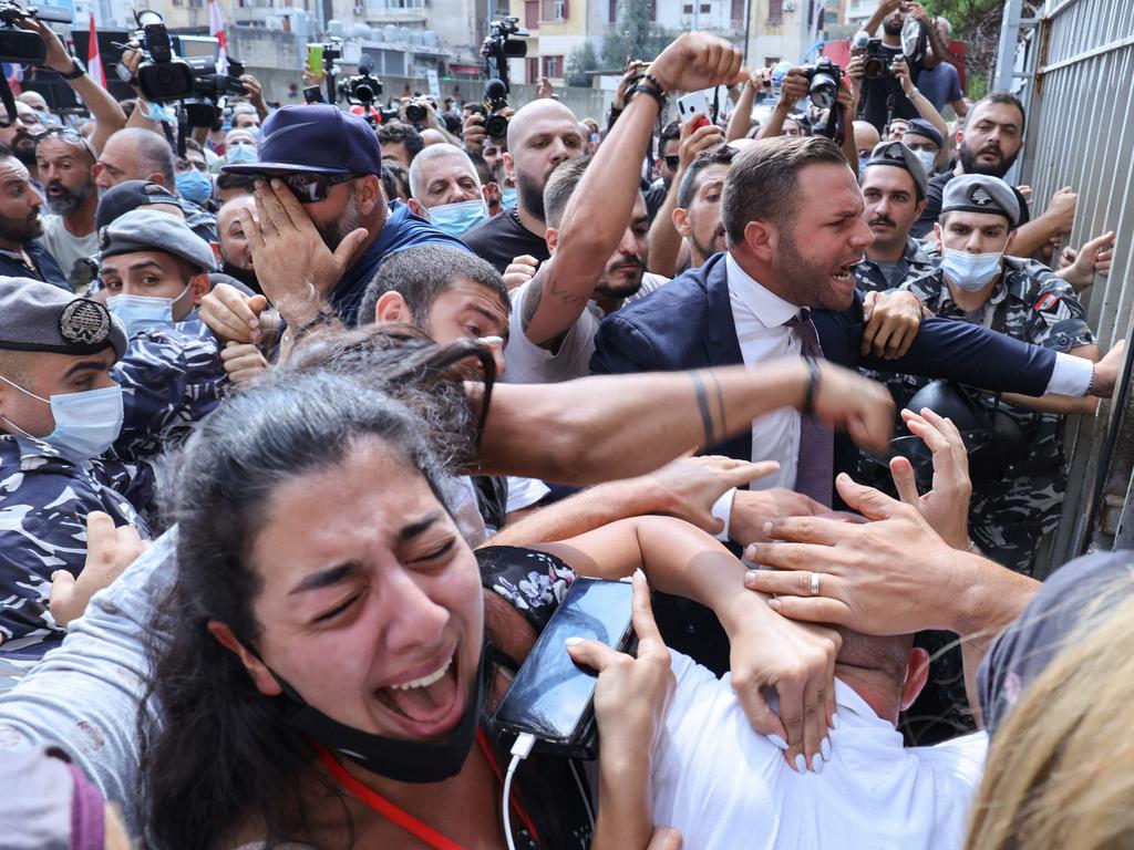 Lebanon has been rocked by protests since the Beirut port explosion last year. This one took place last month. Picture: Anwar Amro/AFP