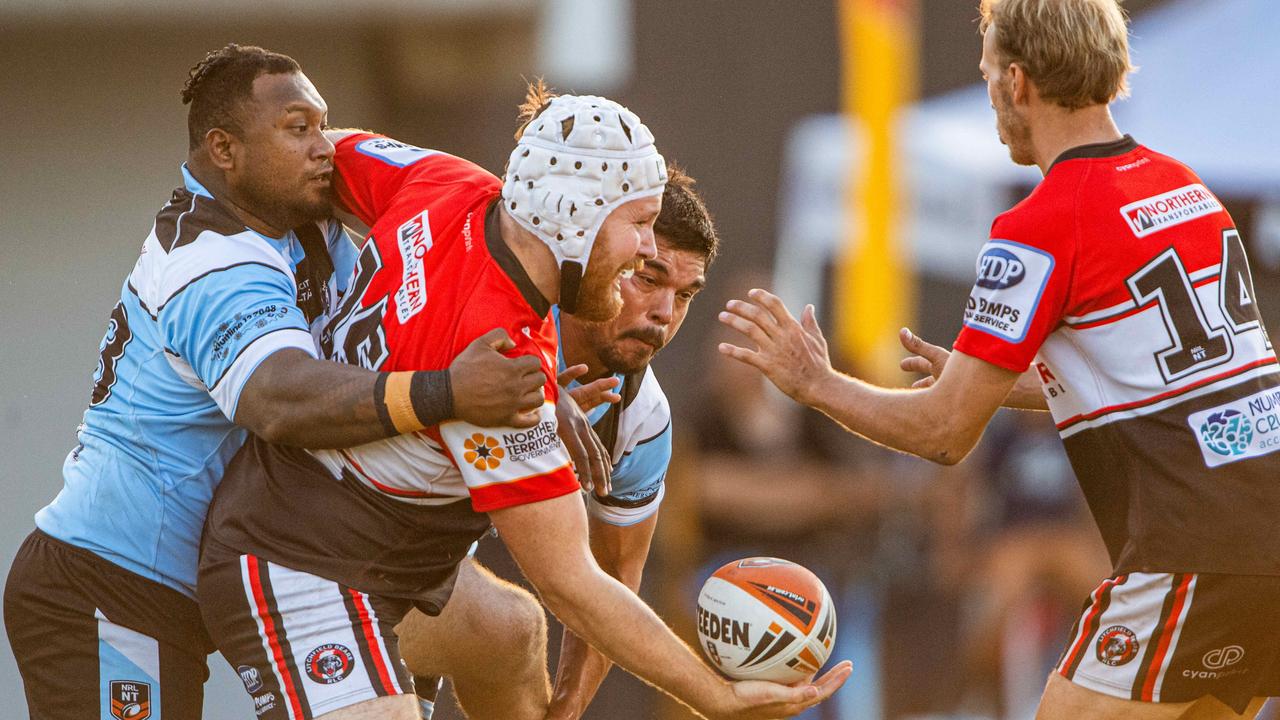 Rhys Morcom as the Litchfield Bears take on Northern Sharks in the 2023 NRL NT grand final. Picture: Pema Tamang Pakhrin