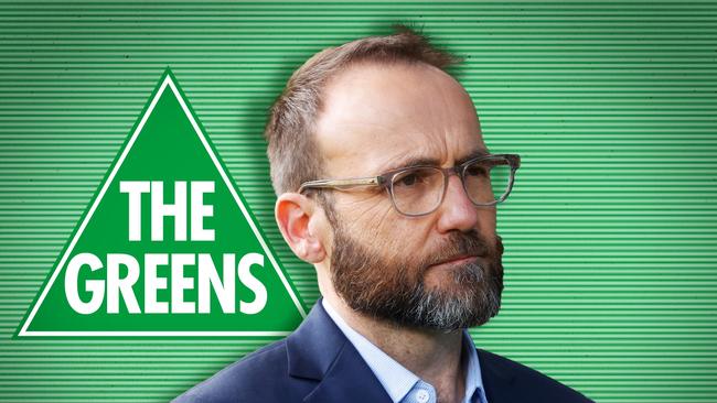 Greens leader Adam Bandt. Collage: Frank Ling