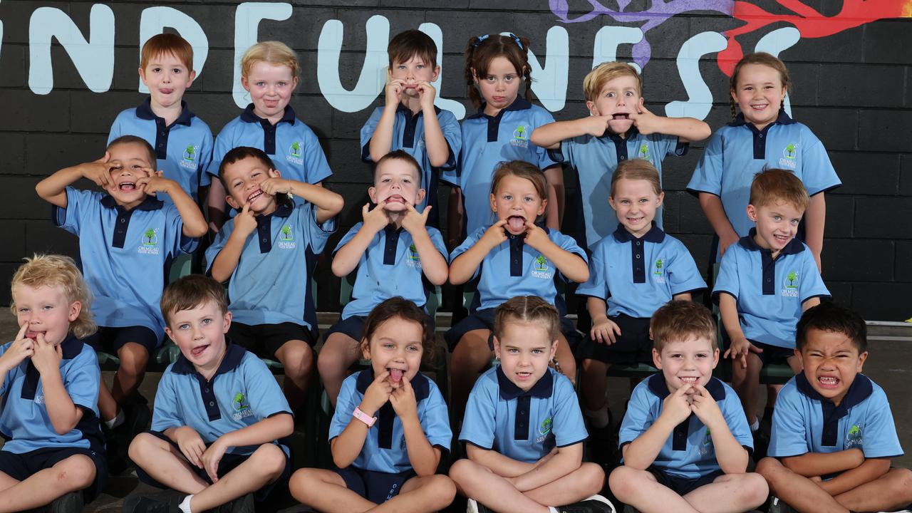 My First Year: Ormeau State School Prep B. Back row: Clifford, Isabella, Noah, Wairere, Sammy, Charlotte. Middle row: Harlem, Coast, Jordan, Eliana, Sarah, Braxton. Front row: Colt, Remi, Alina, Cardi, Maverick, Carter. Picture Glenn Hampson